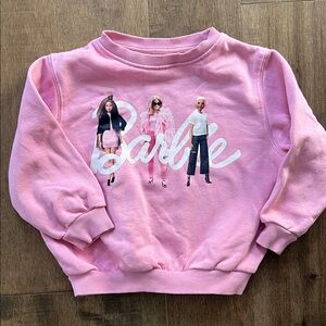 EUC Barbie Pink Fleece-Lined Sweatshirt size 4T